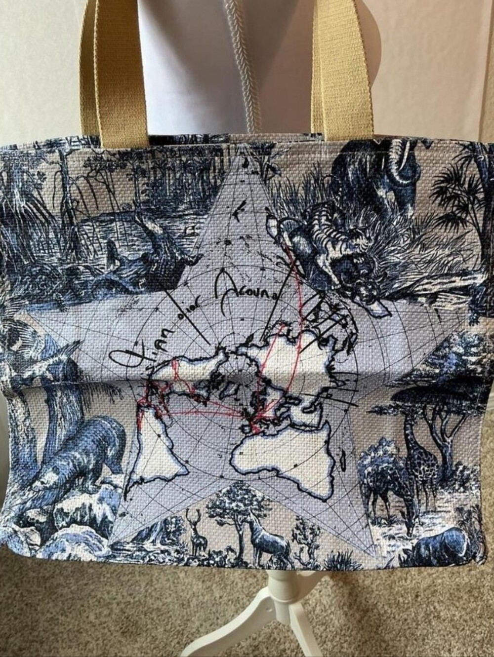 Dior Around The World Beauty Canvas Tote - Picture 3 of 10